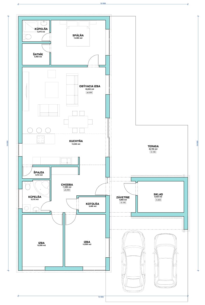 Pôdorys varianta 1